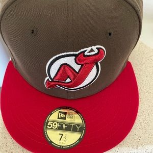 New era New Jersey Devils fitted hat brown/red